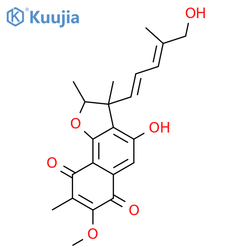 Naphtho[1,2-b]furan-6,9-dione,2,3-dihydro-4-hydroxy-3-[(1E,3E)-5-hydroxy-4-methyl-1,3-pentadien-1-yl]-7-methoxy-2,3,8-trimethyl-,(2R,3R)- structure