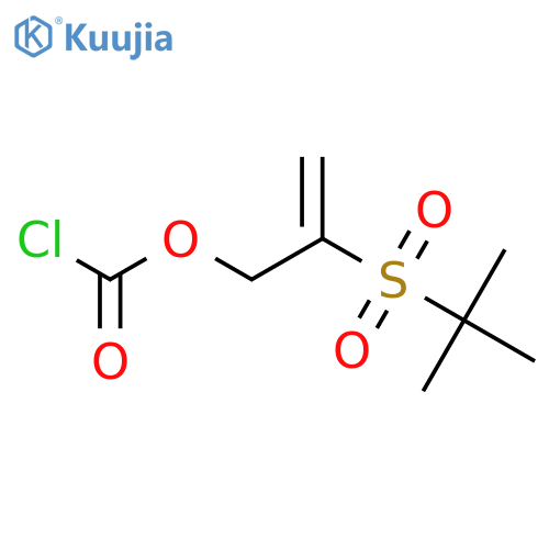 Carbonochloridic acid, 2-[(1,1-dimethylethyl)sulfonyl]-2-propenyl ester structure