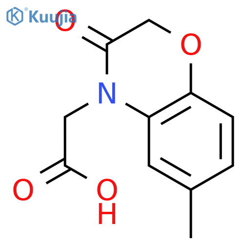 (6-methyl-3-oxo-2,3-dihydro-4H-1,4-benzoxazin-4-yl)acetic acid structure