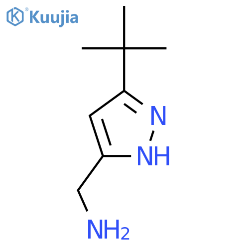(3-(tert-butyl)-1H-pyrazol-5-yl)methanamine structure