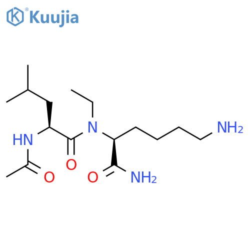 L-Lysinamide, N-acetyl-L-leucyl-N-ethyl- structure