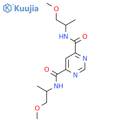 4,6-Pyrimidinedicarboxamide, N,N'-bis(2-methoxy-1-methylethyl)- structure