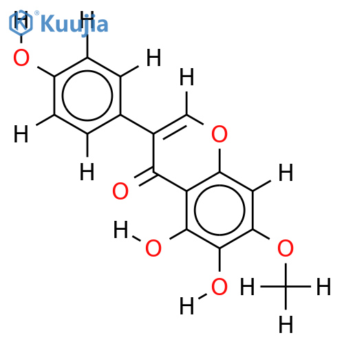 4',5,6-trihydroxy-7-methoxyisoflavone structure