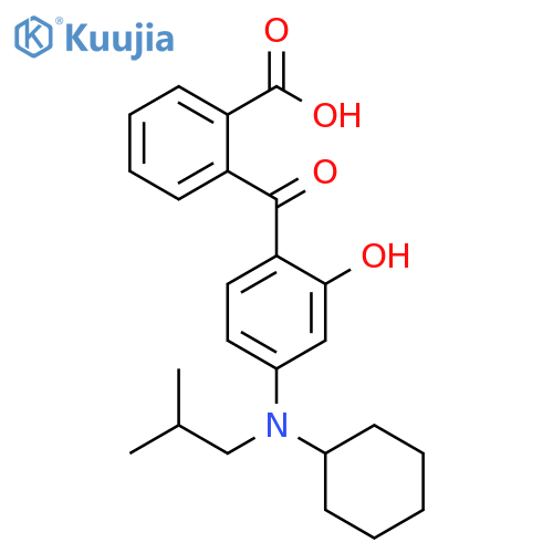 Benzoic acid,2-[4-[cyclohexyl(2-methylpropyl)amino]-2-hydroxybenzoyl]- structure