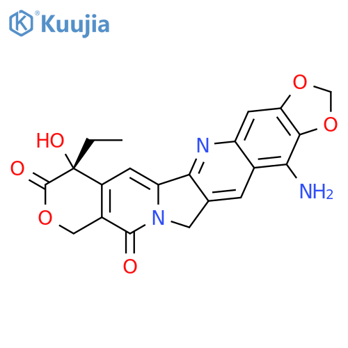 10H-1,3-DIOXOLO[4,5-G]PYRANO[3',4':6,7]INDOLIZINO[1,2-B]QUINOLINE-8,11(7H,13H)-DIONE, 15-AMINO-7-ETHYL-7-HYDROXY-, (R)- structure