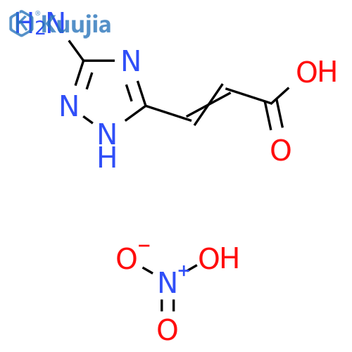 (2Z)-3-(5-Amino-1H-1,2,4-triazol-3-yl)acrylic acid nitrate structure