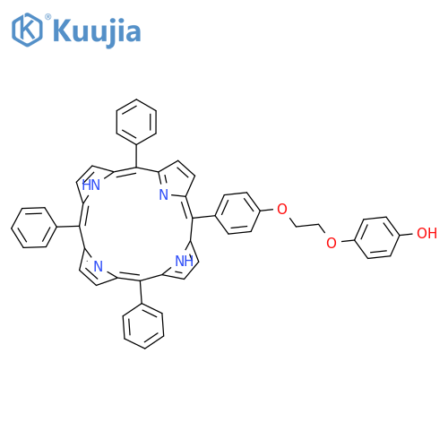 Phenol, 4-[2-[4-(10,15,20-triphenyl-21H,23H-porphin-5-yl)phenoxy]ethoxy]- structure