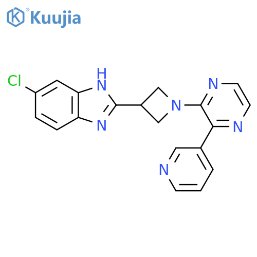 1H-Benzimidazole, 6-chloro-2-[1-[3-(3-pyridinyl)-2-pyrazinyl]-3-azetidinyl]- structure