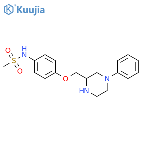 Methanesulfonamide, N-[4-[(4-phenyl-2-piperazinyl)methoxy]phenyl]- structure
