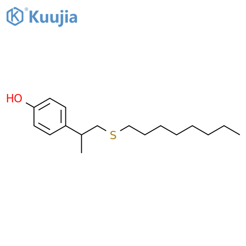 Phenol, 4-[1-methyl-2-(octylthio)ethyl]- structure