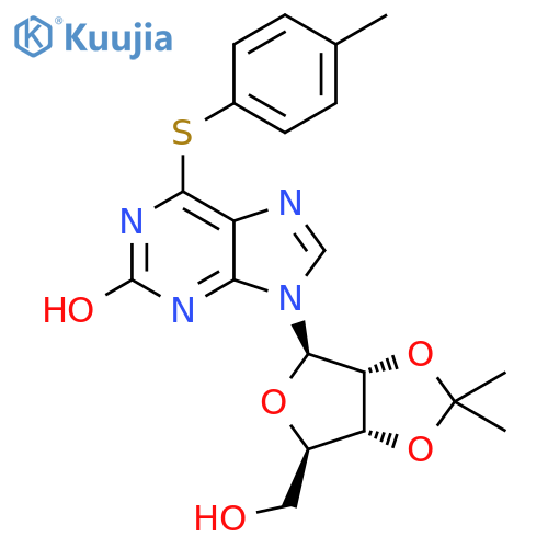 Xanthosine, 2',3'-O-(1-methylethylidene)-6-S-(4-methylphenyl)-6-thio- (9CI) structure