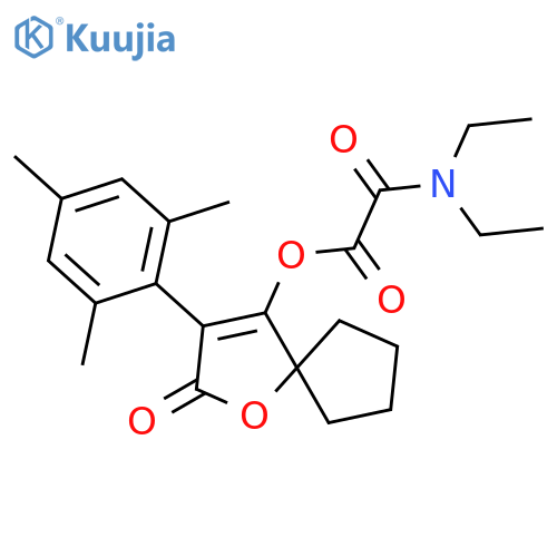 Acetic acid, 2-(diethylamino)-2-oxo-, 2-oxo-3-(2,4,6-trimethylphenyl)-1-oxaspiro[4.4]non-3-en-4-yl ester structure