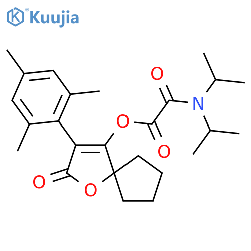 Acetic acid, 2-[bis(1-methylethyl)amino]-2-oxo-, 2-oxo-3-(2,4,6-trimethylphenyl)-1-oxaspiro[4.4]non-3-en-4-yl ester structure