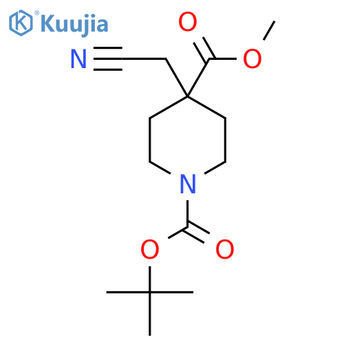 1-Boc-4-(Cyanomethyl)-4-Piperidine Carboxylic Acid Methyl Ester structure