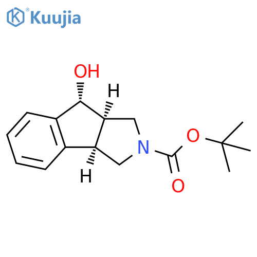 rel-(3aR,8R,8aR)-tert-Butyl 8-Hydroxy-3,3a,8,8a-tetrahydroindeno1,2-Cpyrrole-2(1H)-carboxylate structure