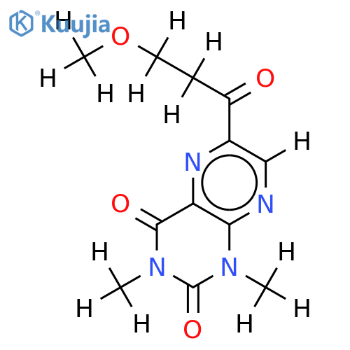 6-(beta-methoxypropionyl)-1,3-dimethyl-lumazine structure