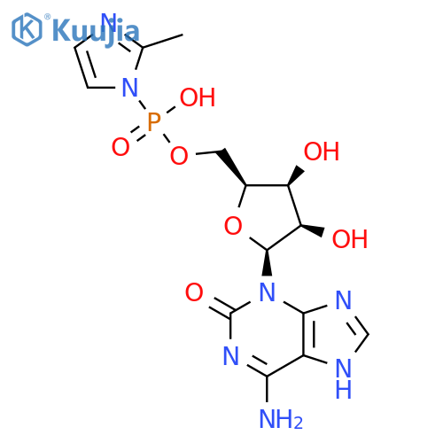 2H-Purin-2-one,6-amino-1,3-dihydro-3-[5-O-[hydroxy(2-methyl-1H-imidazol-1-yl)phosphinyl]-b-D-ribofuranosyl]- structure