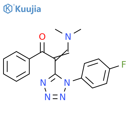 2-Propen-1-one,3-(dimethylamino)-2-[1-(4-fluorophenyl)-1H-tetrazol-5-yl]-1-phenyl- structure