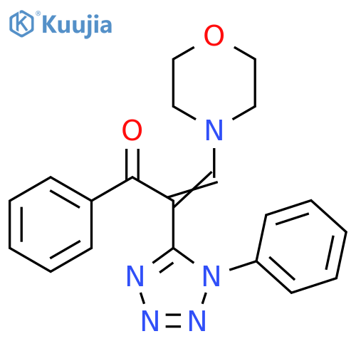 2-Propen-1-one,3-(4-morpholinyl)-1-phenyl-2-(1-phenyl-1H-tetrazol-5-yl)- structure