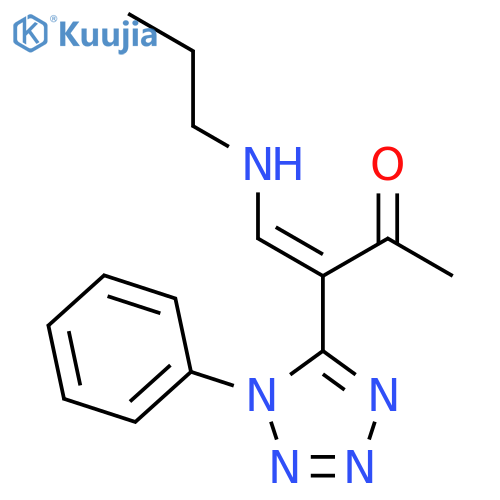 3-Buten-2-one, 3-(1-phenyl-1H-tetrazol-5-yl)-4-(propylamino)-, (Z)- (9CI) structure
