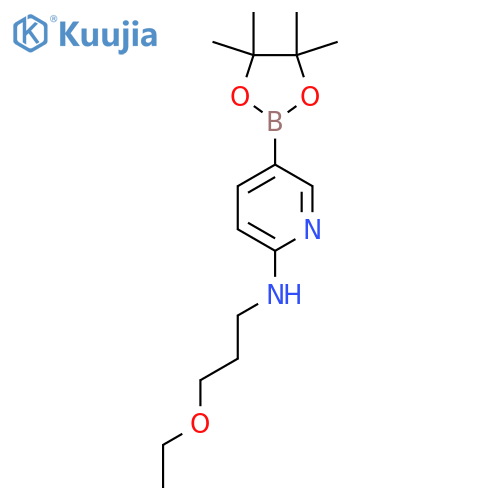 N-(3-Ethoxypropyl)-5-(4,4,5,5-tetramethyl-1,3,2-dioxaborolan-2-yl)pyridin-2-amine structure