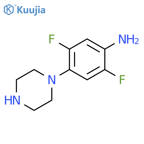 2,5-difluoro-4-(1-piperazinyl)-Benzenamine structure