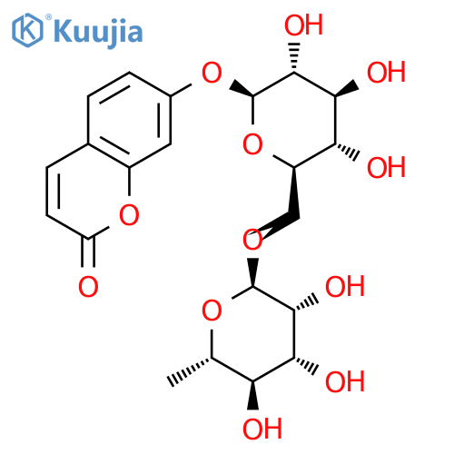 7-[[6-O-(6-deoxy-alpha-L-mannopyranosyl)-beta-D-glucopyranosyl]oxy]-2H-1-benzopyran-2-one structure