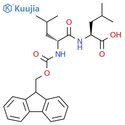 (2S)-2-(2R)-2-({(9H-fluoren-9-yl)methoxycarbonyl}amino)-4-methylpentanamido-4-methylpentanoic acid structure
