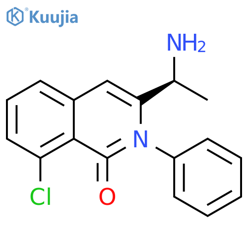 3-[(1S)-1-aminoethyl]-8-chloro-2-phenyl-1,2-dihydroisoquinolin-1-one structure