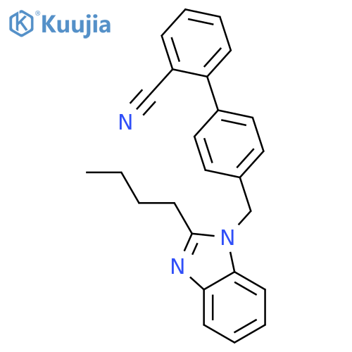 [1,1'-Biphenyl]-2-carbonitrile, 4'-[(2-butyl-1H-benzimidazol-1-yl)methyl]- structure