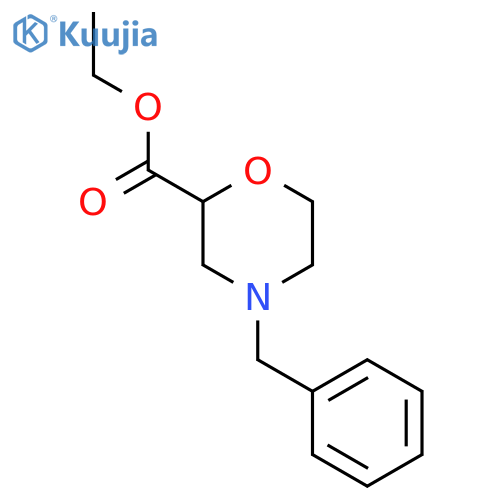 4-Phenylmethyl-2-morpholinecarboxylic Acid Ethyl Ester structure