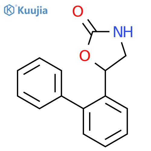 5-(2-phenylphenyl)-1,3-oxazolidin-2-one structure