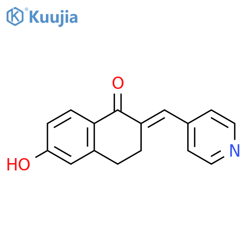 1(2H)-Naphthalenone, 3,4-dihydro-6-hydroxy-2-(4-pyridinylmethylene)-,(2E)- structure
