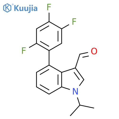 1-Isopropyl-4-(2,4,5-trifluorophenyl)-1H-indole-3-carbaldehyde structure