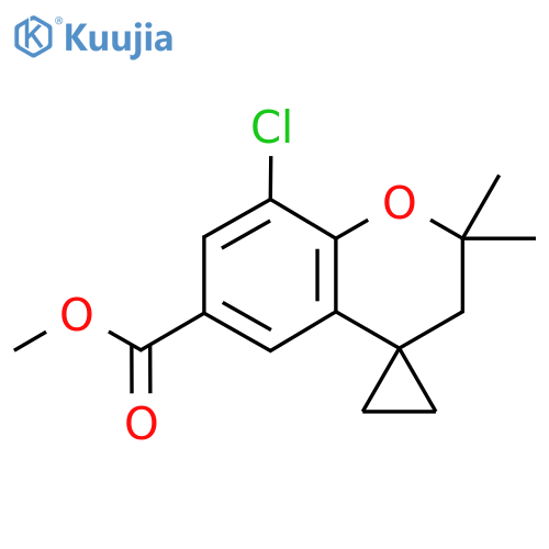 Methyl 8-chloro-2,2-dimethylspiro[chroman-4,1'-cyclopropane]-6-carboxylate structure