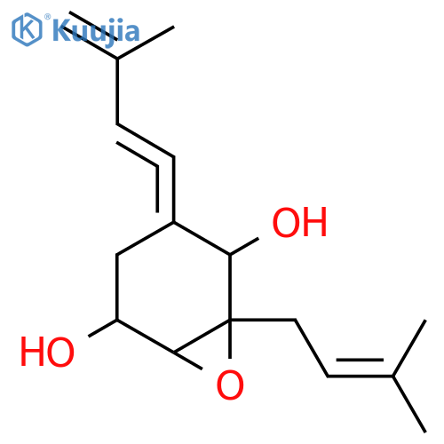 7-Oxabicyclo[4.1.0]heptane-2,5-diol,3-(3-methyl-1,3-butadien-1-ylidene)-1-(3-methyl-2-buten-1-yl)-, (1R,2S,5R,6S)- structure