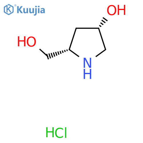 (3S,5S)-5-(hydroxymethyl)pyrrolidin-3-ol;hydrochloride structure