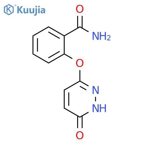 2-[(1,6-dihydro-6-oxo-3-pyridazinyl)oxy]-Benzamide structure