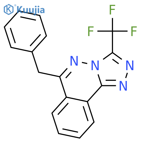 1,2,4-Triazolo[3,4-a]phthalazine, 6-(phenylmethyl)-3-(trifluoromethyl)- structure
