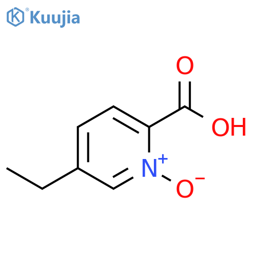 2-Pyridinecarboxylic acid, 5-ethyl-, 1-oxide structure
