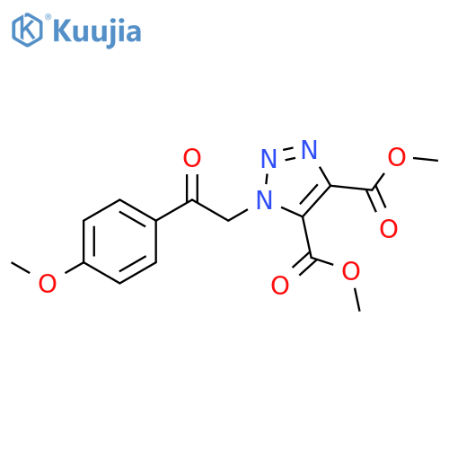 dimethyl 1-2-(4-methoxyphenyl)-2-oxoethyl-1H-1,2,3-triazole-4,5-dicarboxylate structure