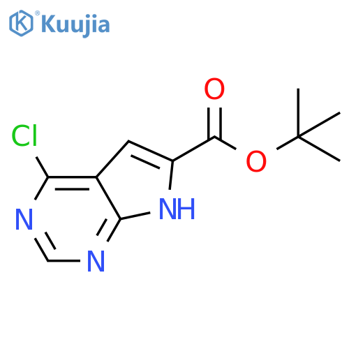 Tert-Butyl 4-chloro-7H-pyrrolo[2,3-d]pyrimidine-6-carboxylate structure
