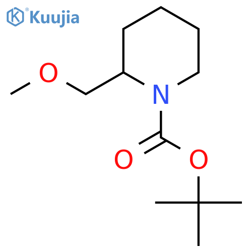 tert-Butyl 2-(methoxymethyl)piperidine-1-carboxylate structure