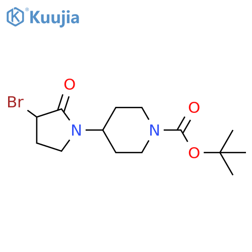 tert-Butyl 4-(3-bromo-2-oxopyrrolidin-1-yl)piperidine-1-carboxylate structure