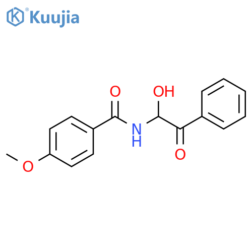 Benzamide, N-(1-hydroxy-2-oxo-2-phenylethyl)-4-methoxy- structure