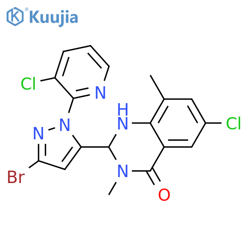 4(1H)-Quinazolinone, 2-[3-bromo-1-(3-chloro-2-pyridinyl)-1H-pyrazol-5-yl]-6-chloro-2,3-dihydro-3,8-dimethyl- structure