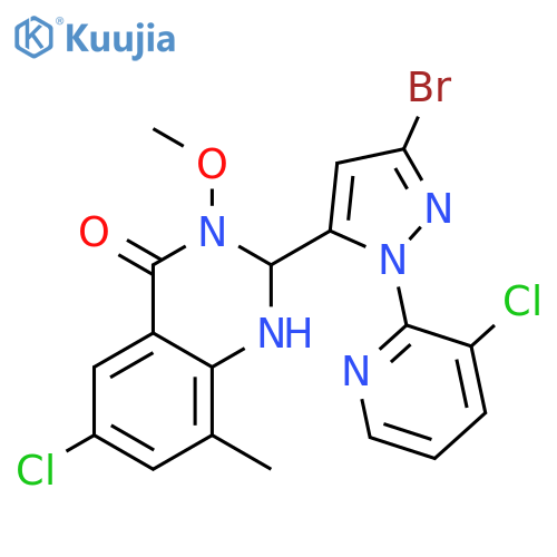 4(1H)-Quinazolinone, 2-[3-bromo-1-(3-chloro-2-pyridinyl)-1H-pyrazol-5-yl]-6-chloro-2,3-dihydro-3-methoxy-8-methyl- structure