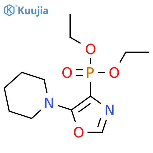 Phosphonic acid, [5-(1-piperidinyl)-4-oxazolyl]-, diethyl ester structure