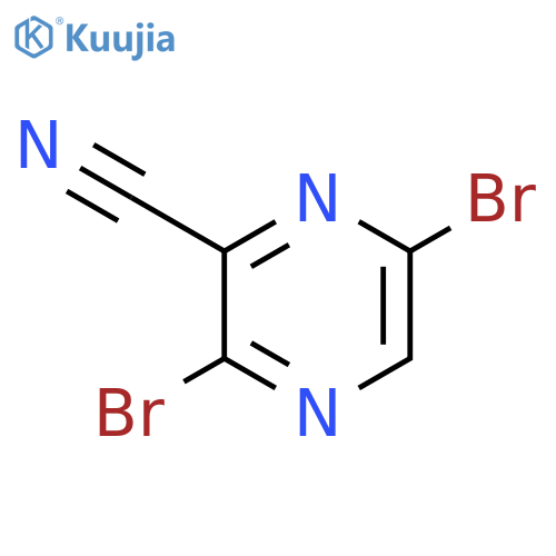 3,6-Dibromopyrazine-2-carbonitrile structure