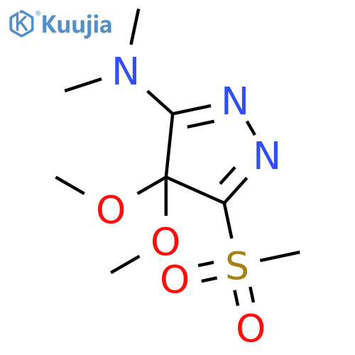 4H-Pyrazol-3-amine, 4,4-dimethoxy-N,N-dimethyl-5-(methylsulfonyl)- structure